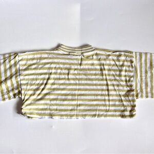 Vintage Joan Vass Oversized Cropped Yellow Tee